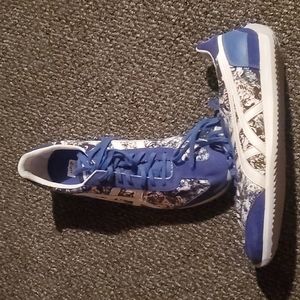 Onsitsuka Tiger Blue Floral Racer size 12